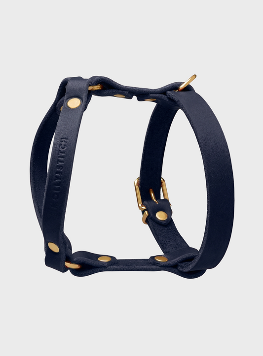 Butter Leather Y-Harness - Navy