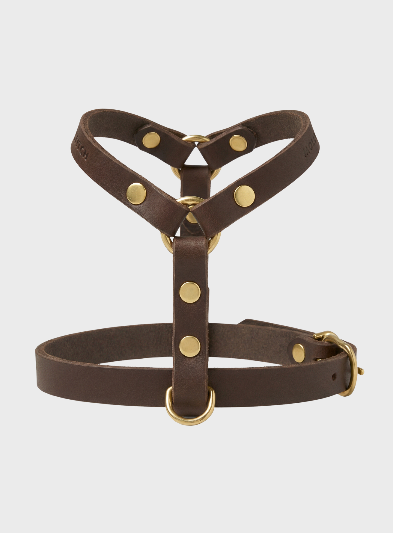 Butter Leder Y-Hundegeschirr - Classic Braun