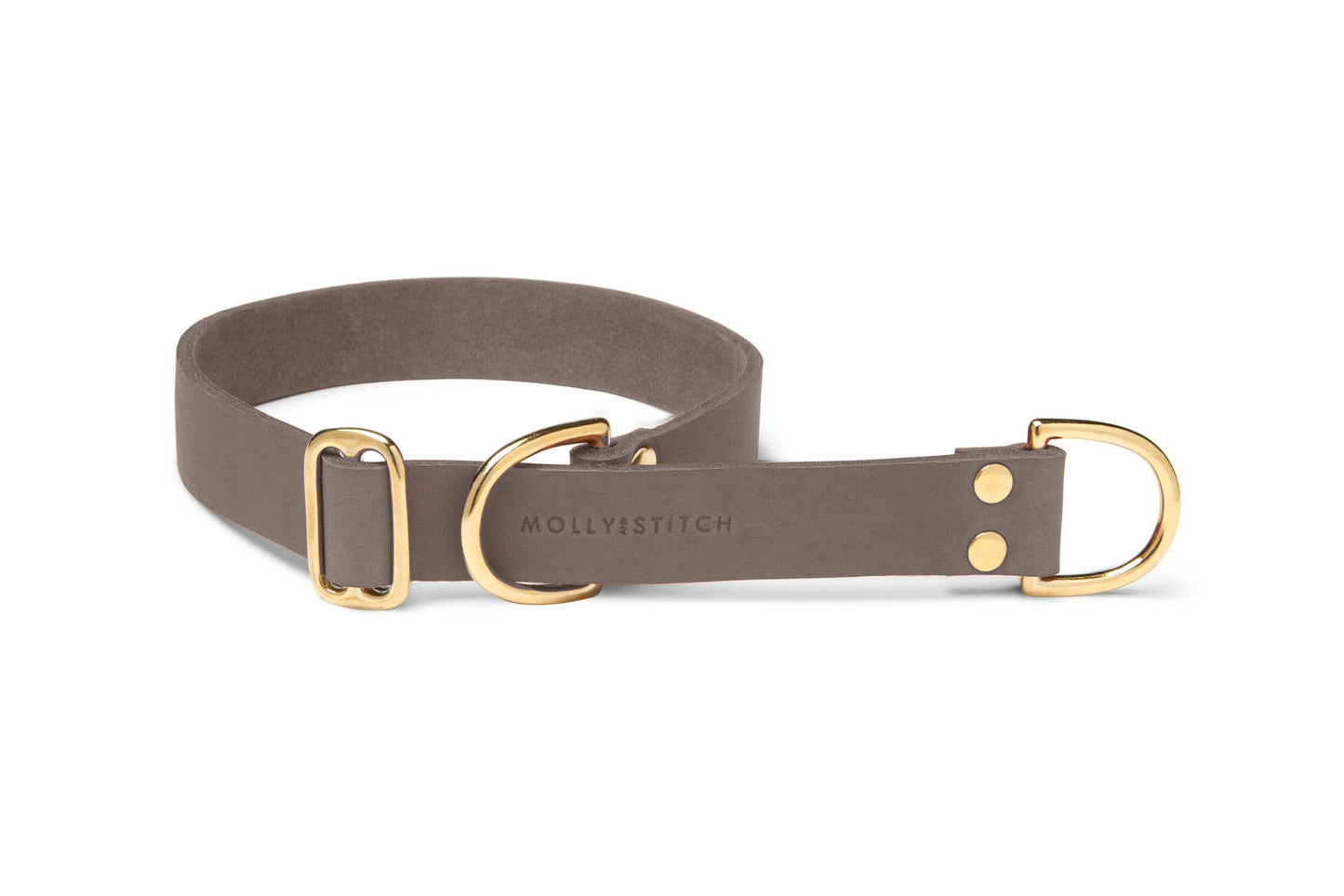 Butter Leather Retriever Dog Collar - Taupe
